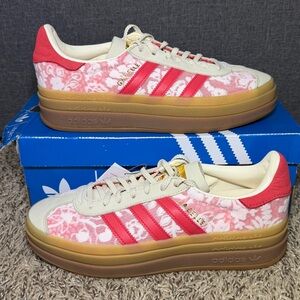 Adidas Originals Gazelle Bold x Liberty London Women's Size 9 Wide Shoes JR8885